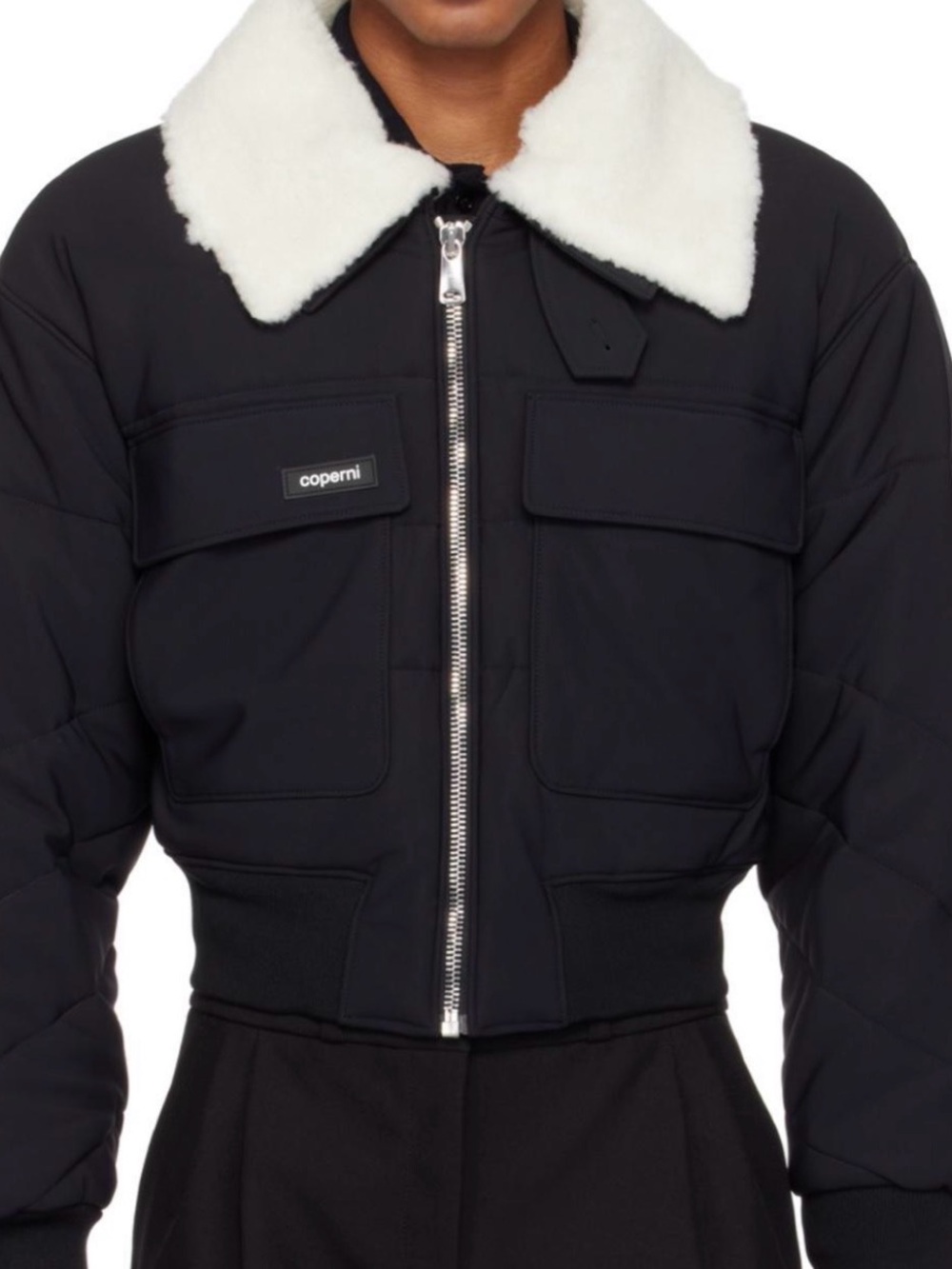 Coperni Black Jacket with White Label Detail